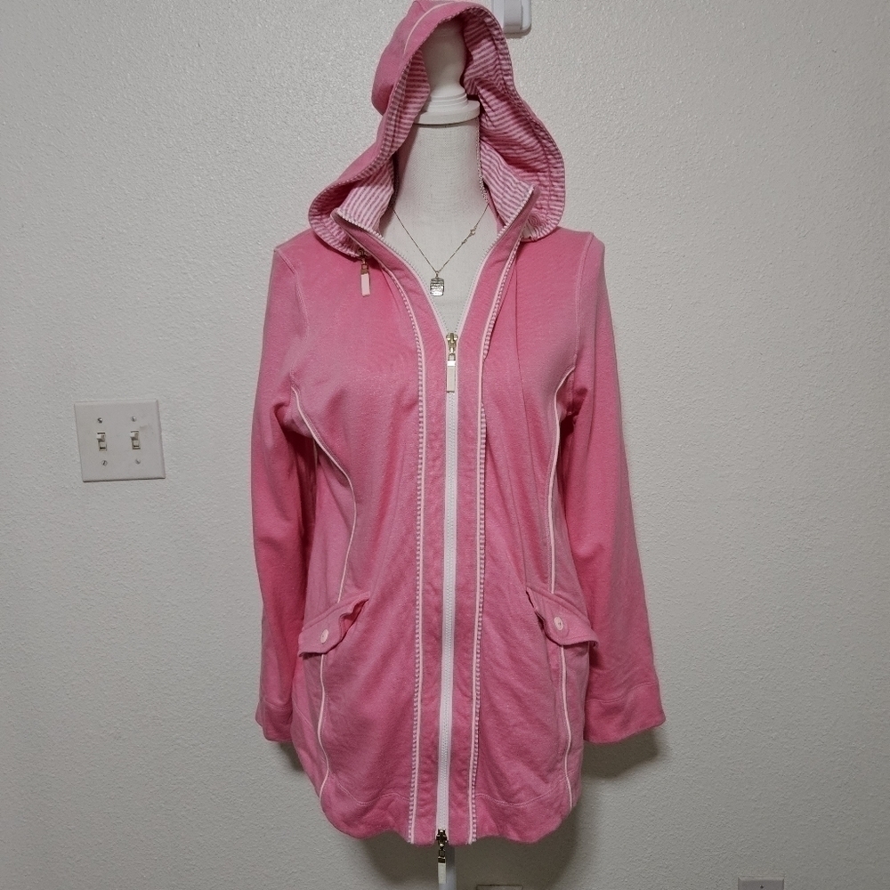 Bylyse hooded jacket linnen/cotton blend see description for sizing